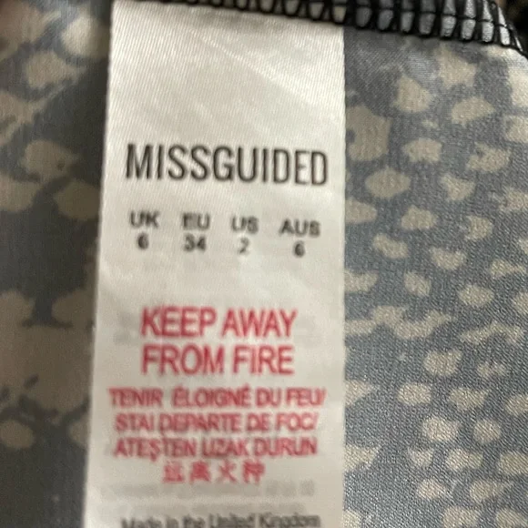 Missguided gray snake print satin cowl midi dress - Picture 8 of 8